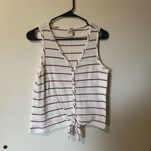 Paper crane striped tank top